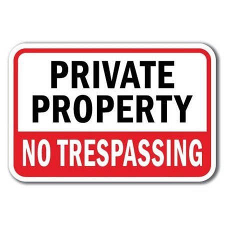 SIGNMISSION Safety Sign, 12 in Height, Aluminum, Private Prop - P P N T4 A-1218 Private Prop - P P N T4